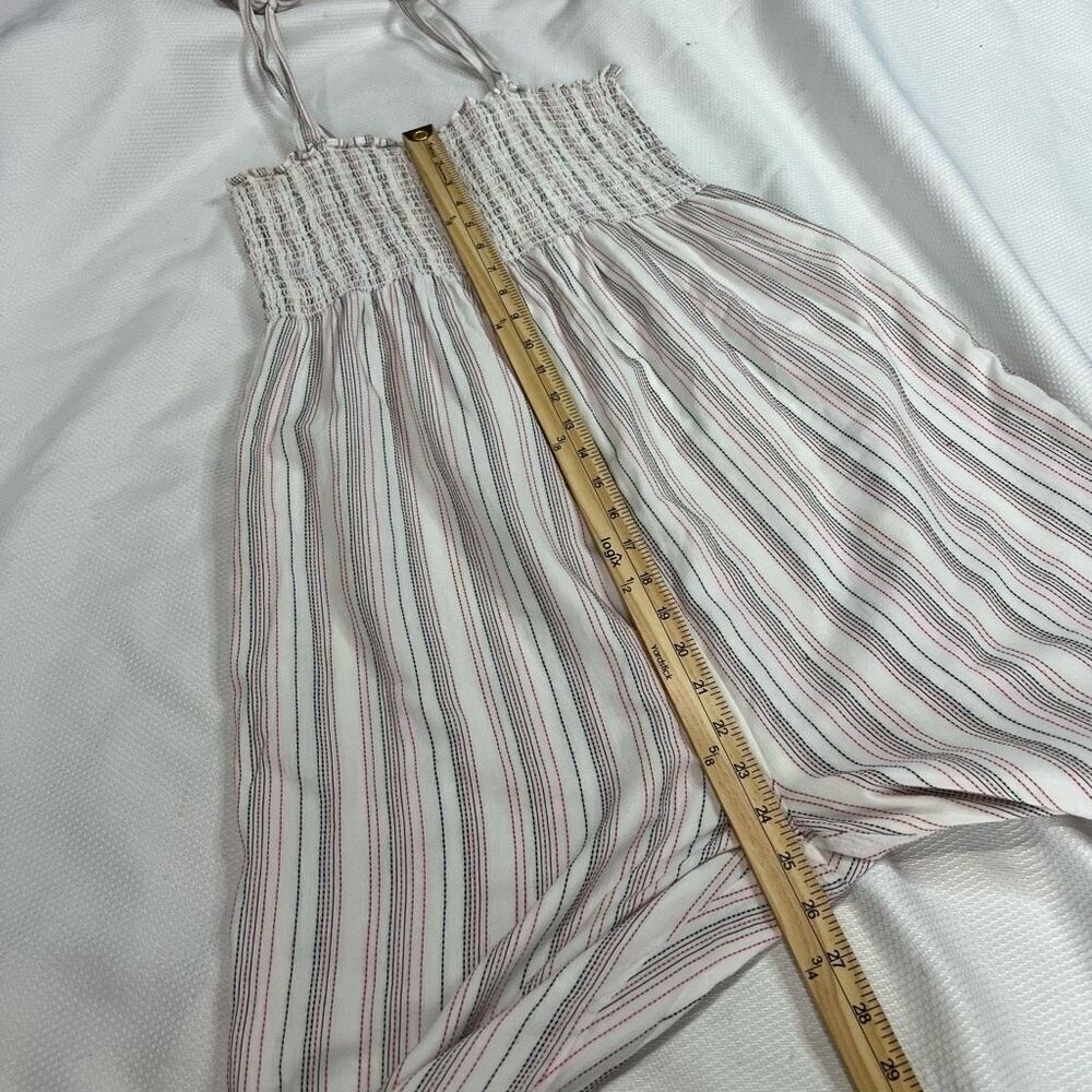 Hatch‎ Jojo Striped Square Neckline White Red Blue Jumpsuit Sz S Women Maternity - Picture 6 of 10